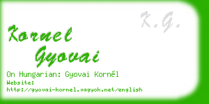 kornel gyovai business card