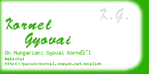 kornel gyovai business card